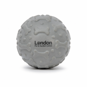 Durable Rubber Dog Chew Ball with Bone Texture | Non-Toxic Interactive Pet Toy | London Pet & Garden Centre