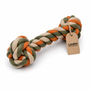 Durable Braided Rope Tug Dog Toy with Knots | Cotton Chew Toy for Dental Cleaning | London Pet & Garden Centre