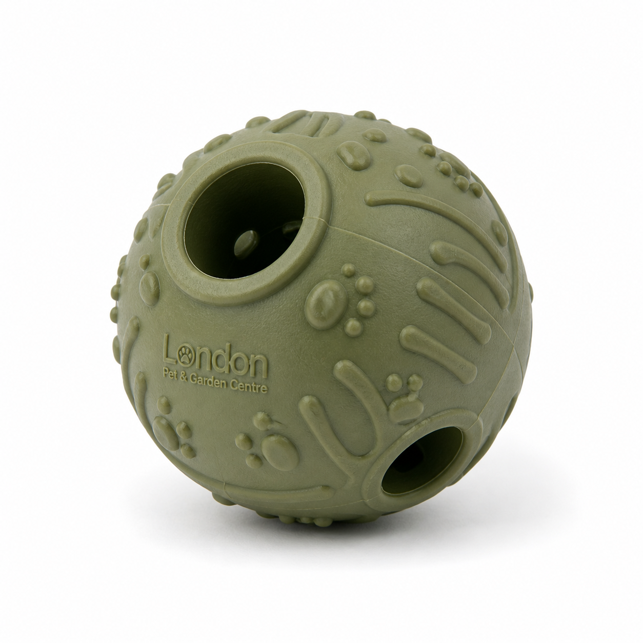Interactive Treat Dispensing Dog Ball Toy | Durable Rubber Chew Toy for Mental Stimulation & Dental Care | London Pet & Garden Centre