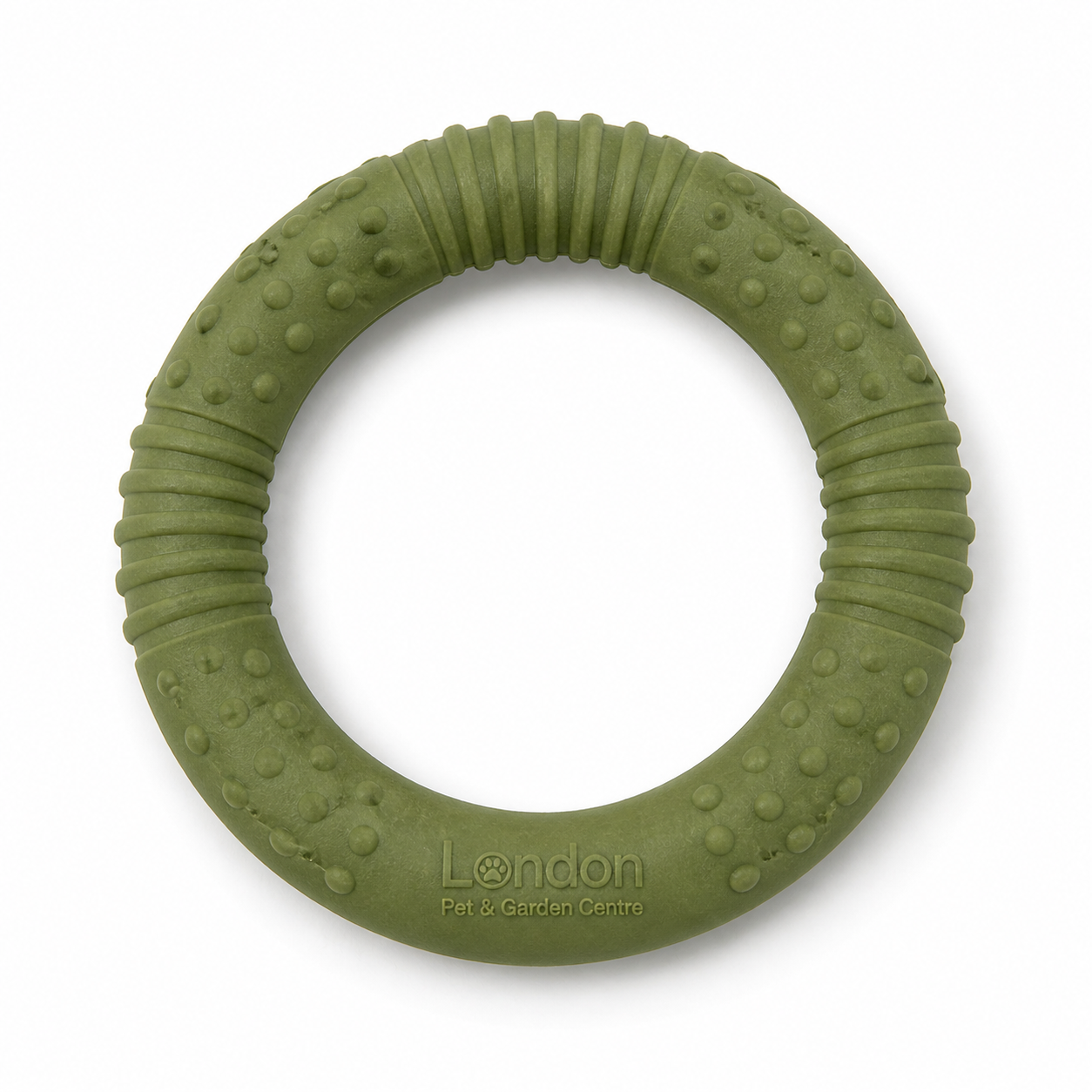 Durable Rubber Dog Ring Toy | Chew Resistant Training & Fetch Ring | Teeth Cleaning Interactive Toy | London Pet & Garden Centre