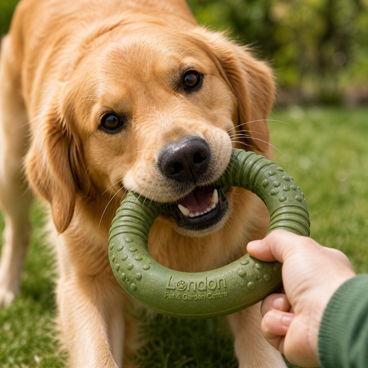 Durable Rubber Dog Ring Toy | Chew Resistant Training & Fetch Ring | Teeth Cleaning Interactive Toy | London Pet & Garden Centre - Image 5