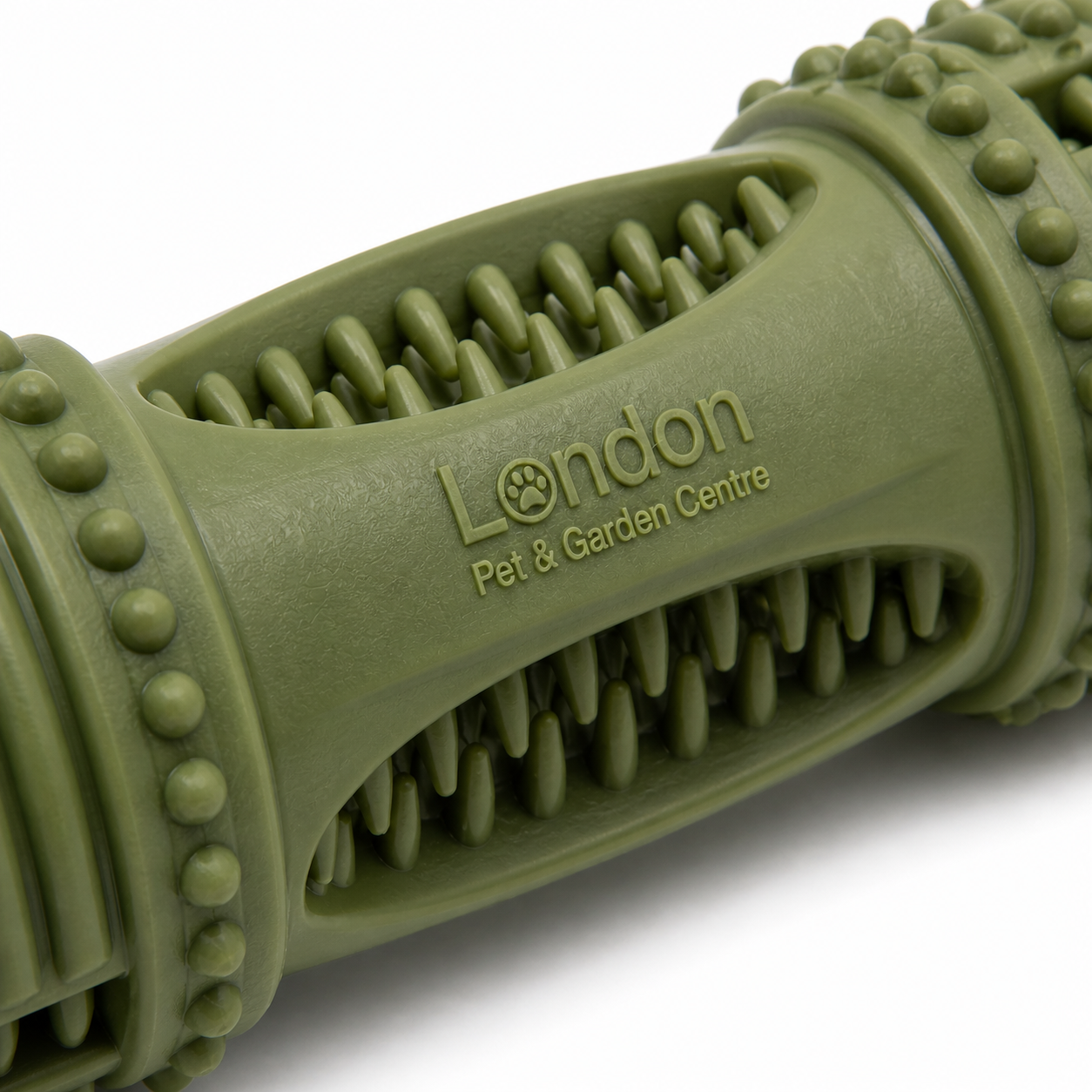 Rubber Dog Chew Bone Toy with Teeth Cleaning Bristles | Durable Dental Stick for Aggressive Chewers | London Pet & Garden Centre - Image 3