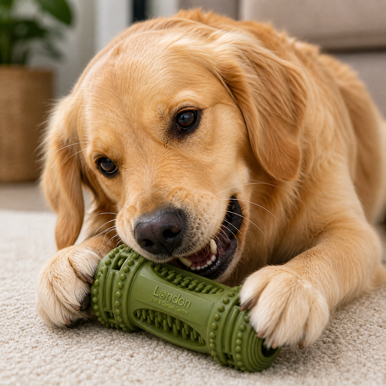 Rubber Dog Chew Bone Toy with Teeth Cleaning Bristles | Durable Dental Stick for Aggressive Chewers | London Pet & Garden Centre - Image 5